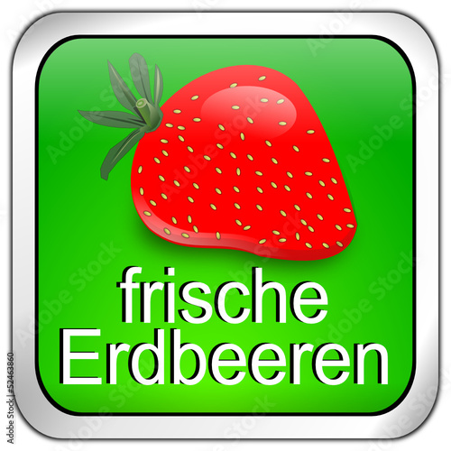 frische Erdbeeren Button