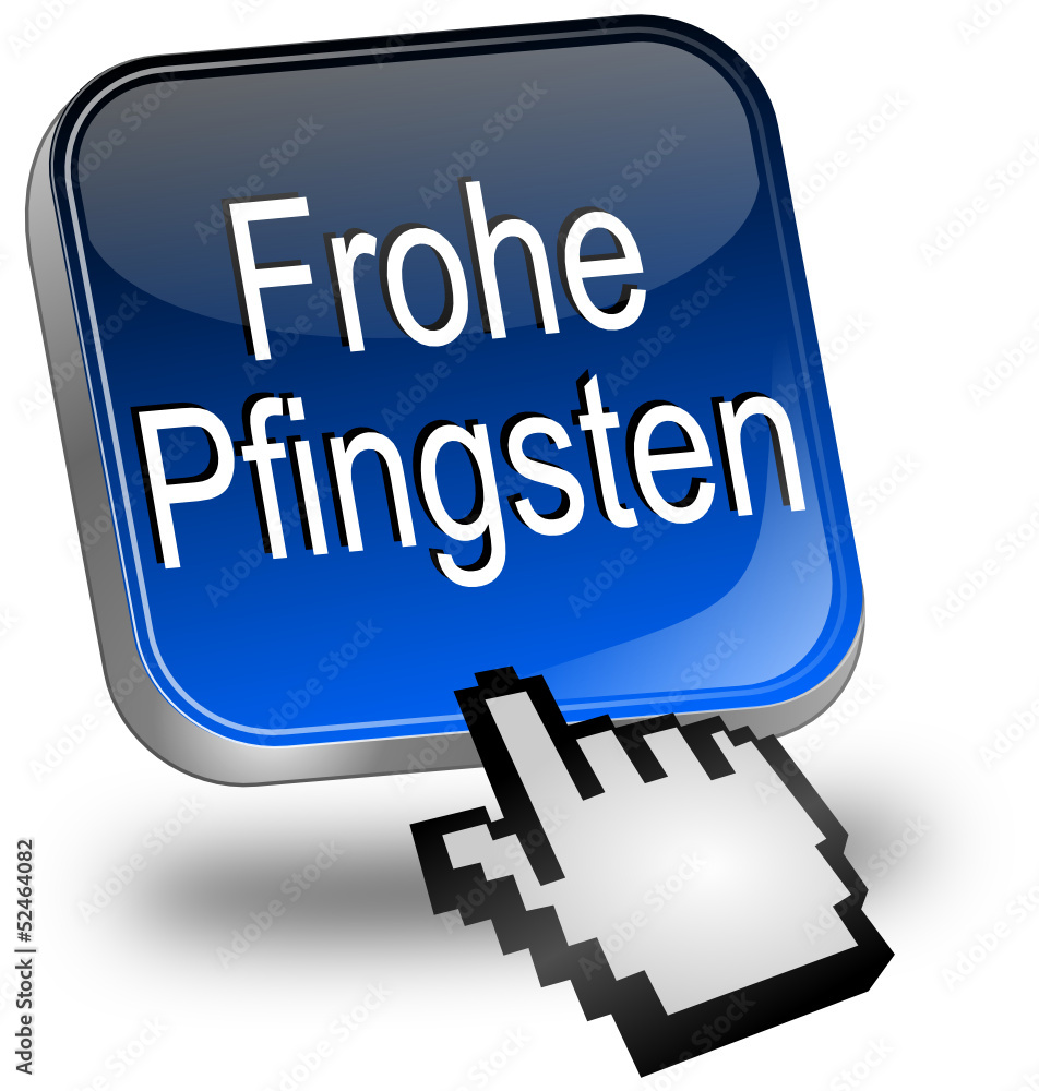 Frohe Pfingsten Button mit Cursor Frohe Pfingsten Button mit Cursor
