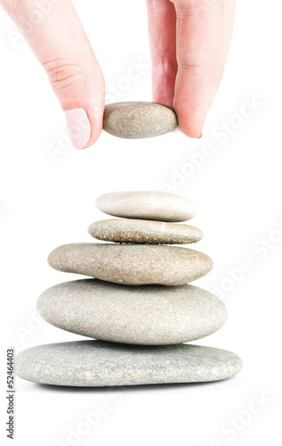 stones in balanced pile