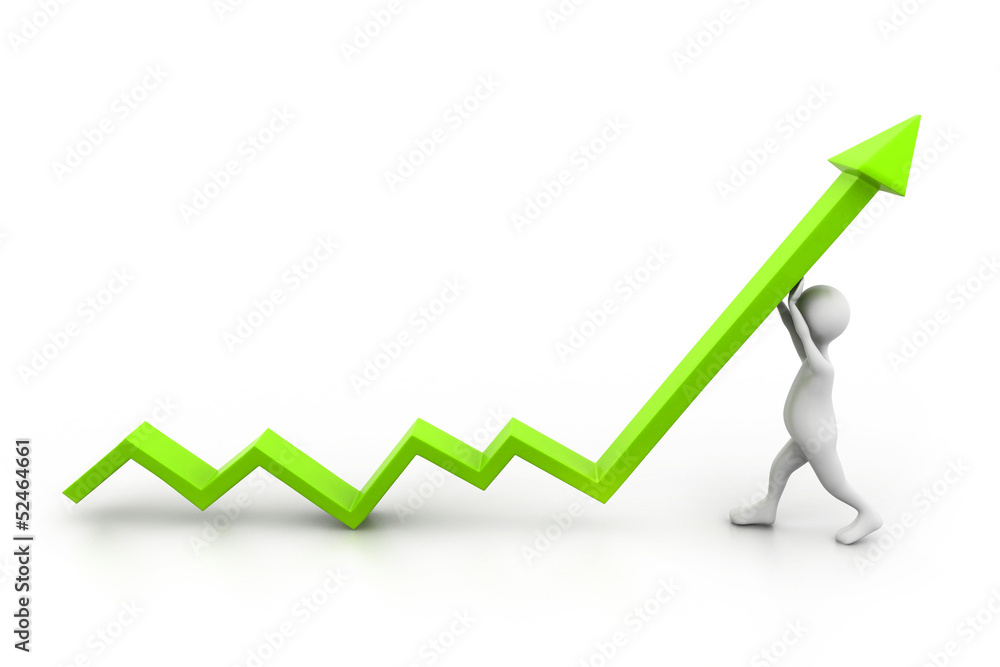 Man climb growth arrow. Man climb growth arrow.