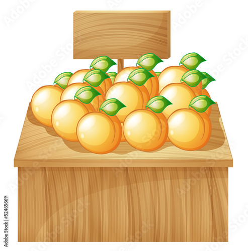 A fruitstand with empty signboard
