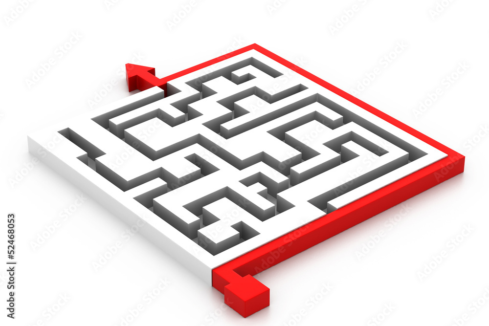 Maze puzzle solved. Maze puzzle solved.