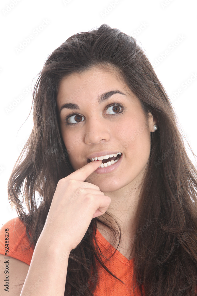 Model Released. Young Woman Thinking Model Released. Young Woman Thinking