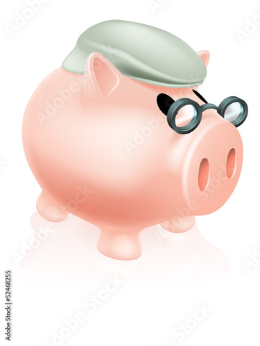 Pension pig money box