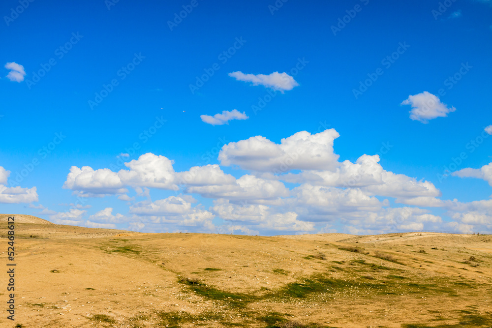 Sky with small clouds over a desert Sky with small clouds over a desert