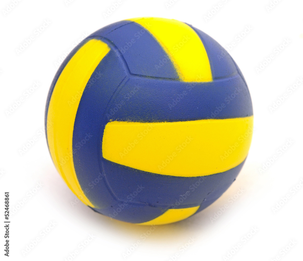 small volleyball ball isolated on white background