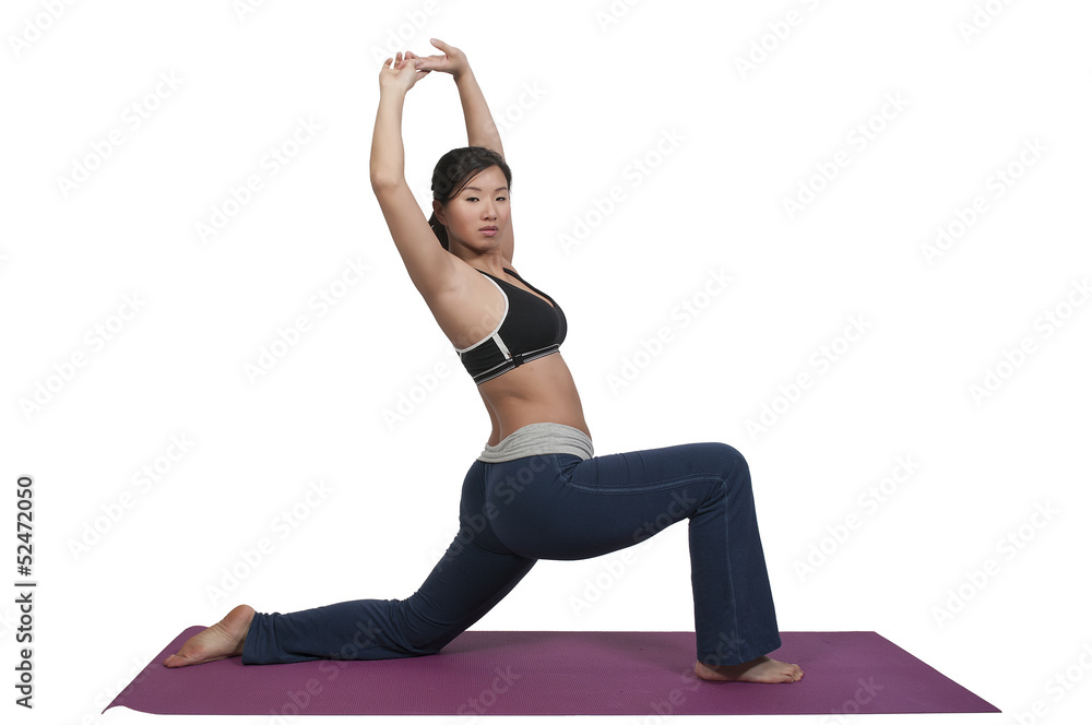Asian Woman Doing Yoga