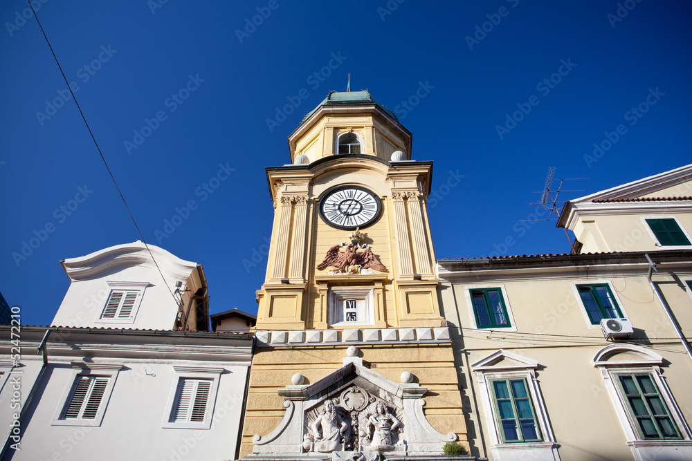Clock Tower in Rijeka, Croatia