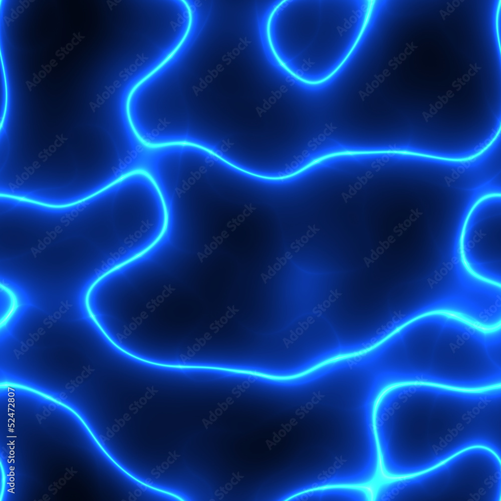 Electric Blue - Electricity Seamless Background