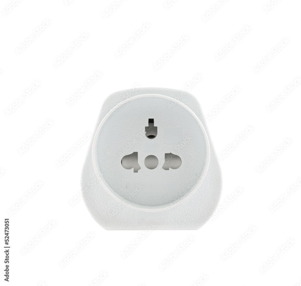 EU to UK converter plug adapter isolated