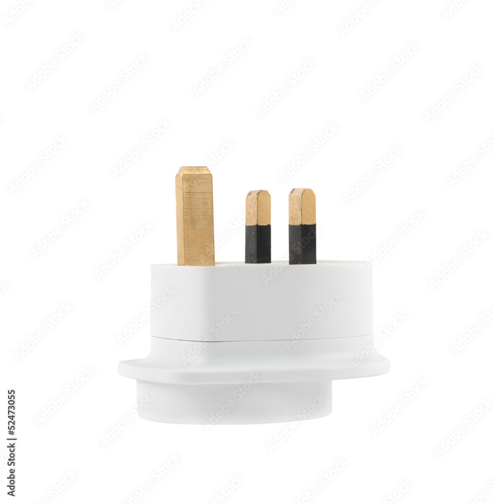 EU to UK converter plug adapter isolated EU to UK converter plug adapter isolated
