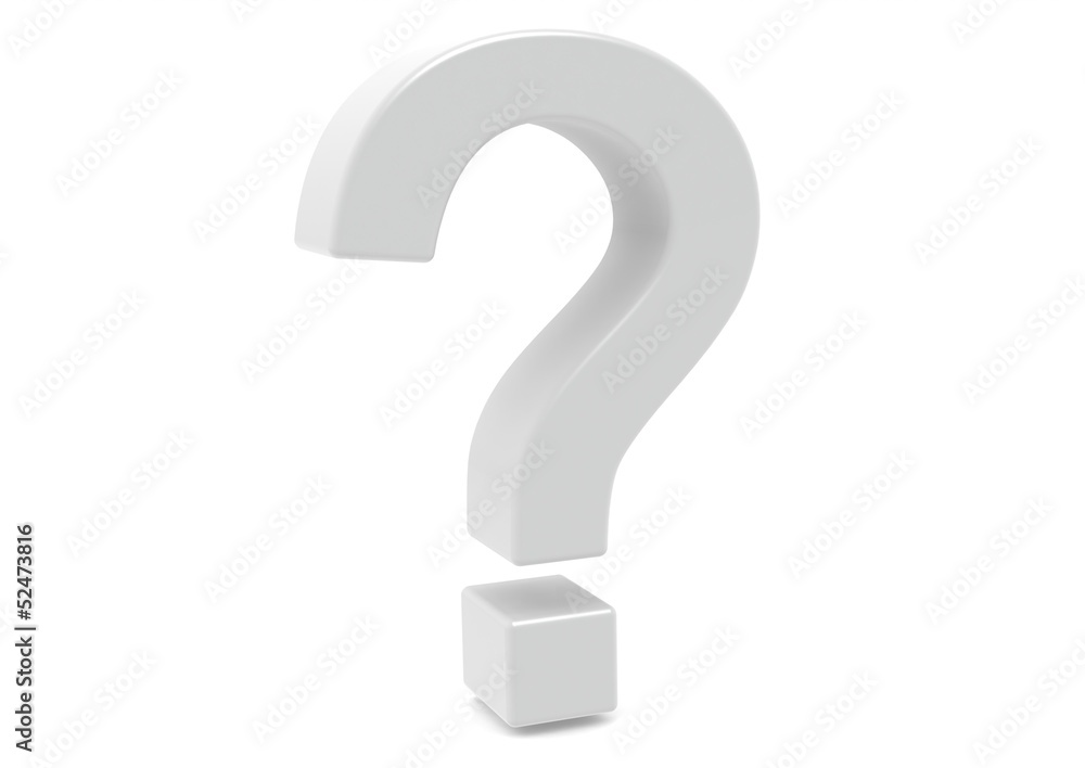 White question mark White question mark
