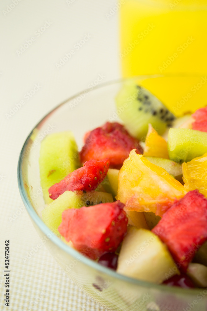 salad with fresh fruits and berries