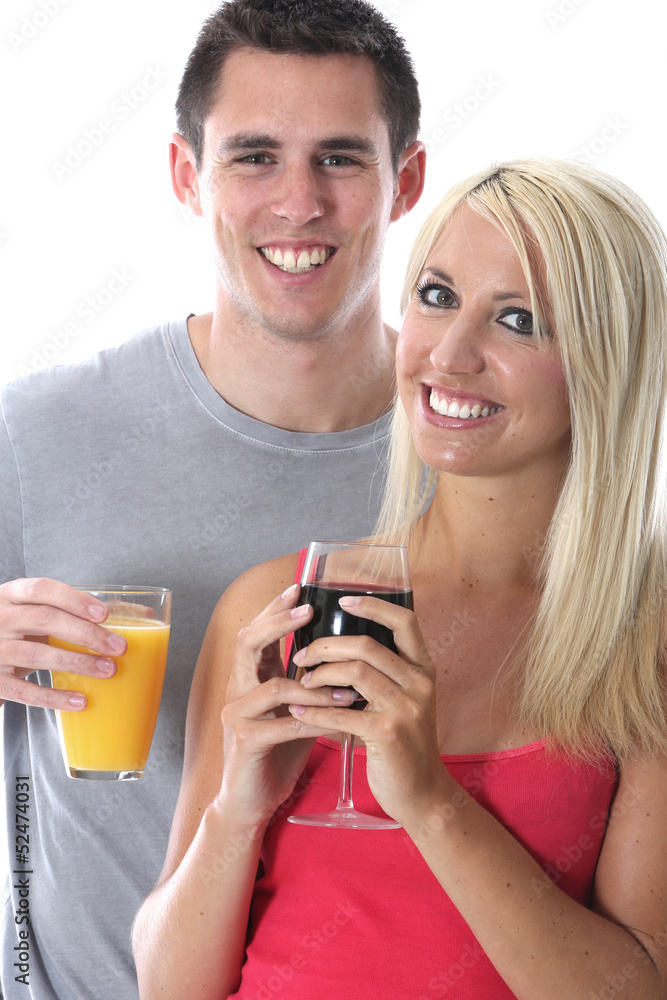 Model Released. Young Couple Drinking Model Released. Young Couple Drinking