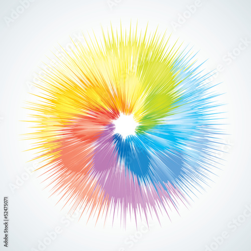 Abstract Infinite raibow explosion sign