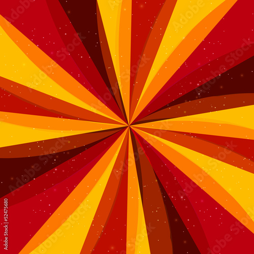 Vector retro abstract background with rays