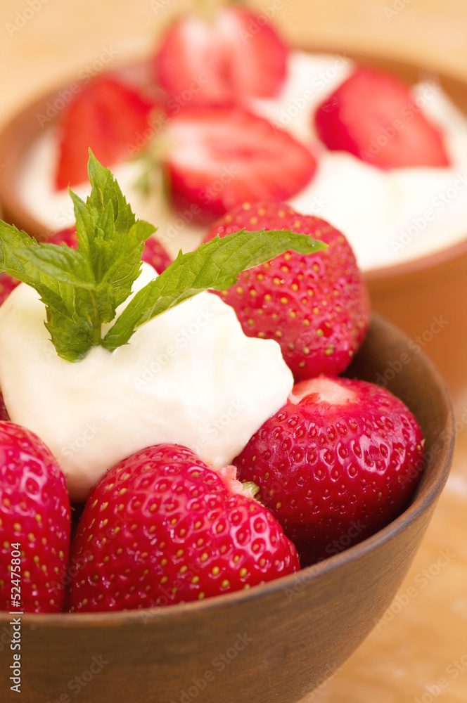 fresh strawberry with whipped cream fresh strawberry with whipped cream