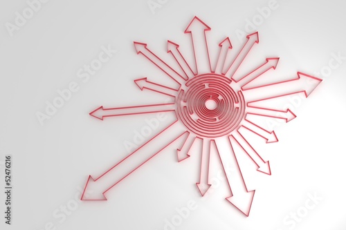 矢印と迷路のマーク