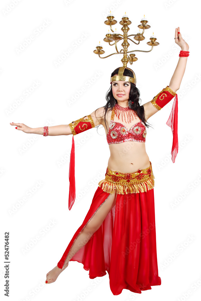 Fototapeta premium woman with a candlestick