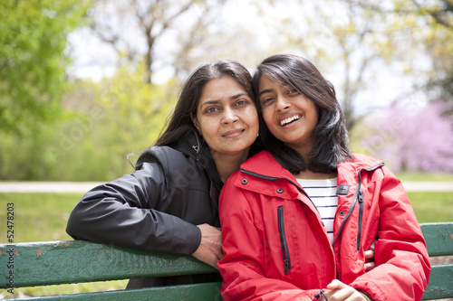 loving mother and daughter