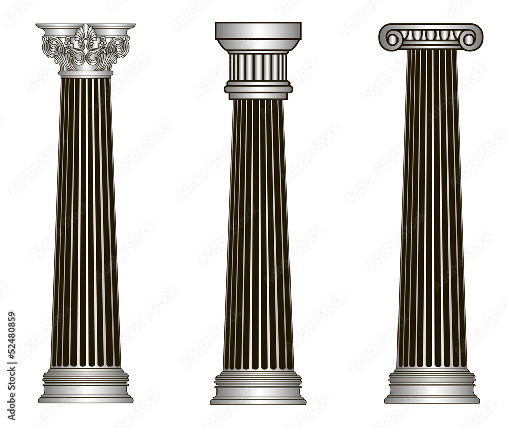 Obraz premium old-style greece column. eps10 vector illustration
