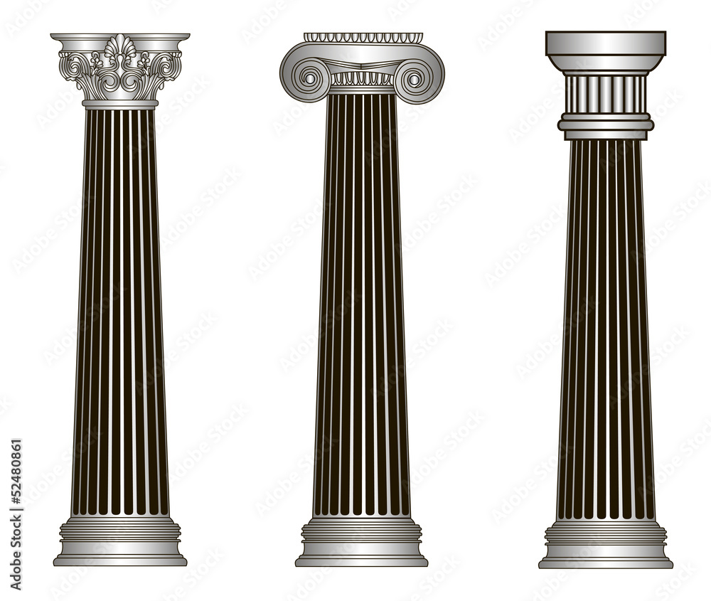 Obraz premium old-style greece column. eps10 vector illustration