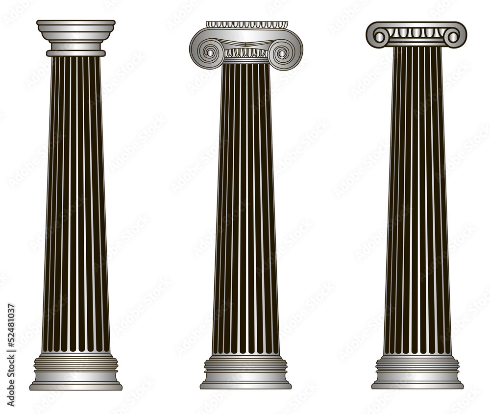 Obraz premium old-style greece column. eps10 vector illustration