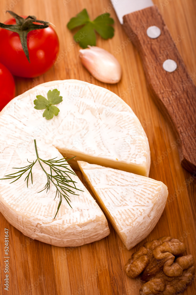 Brie cheese top view Brie cheese top view