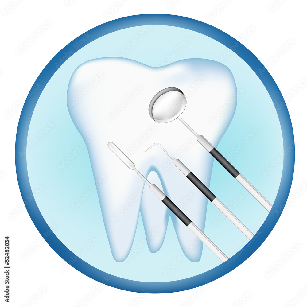 tooth with dental tools. eps10 vector illustration tooth with dental tools. eps10 vector illustration