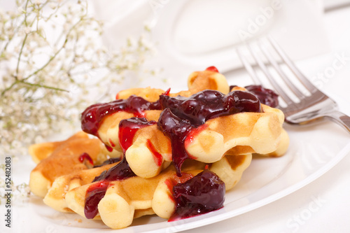 Wafers on plate and fork