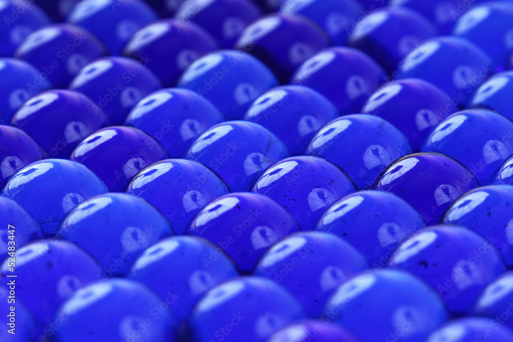 Fototapeta premium Blue glass balls texture