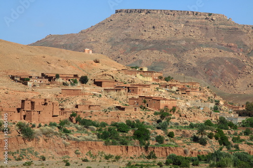 Traditional berber clay village Telouet in Atlas Mountains photo