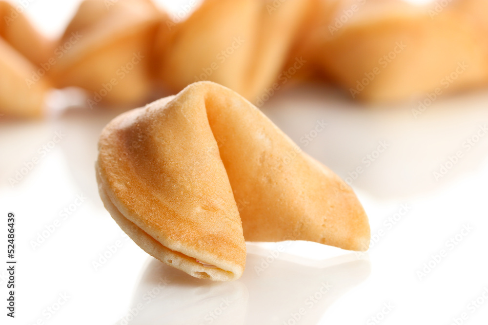 Fortune cookies, isolated on white Fortune cookies, isolated on white