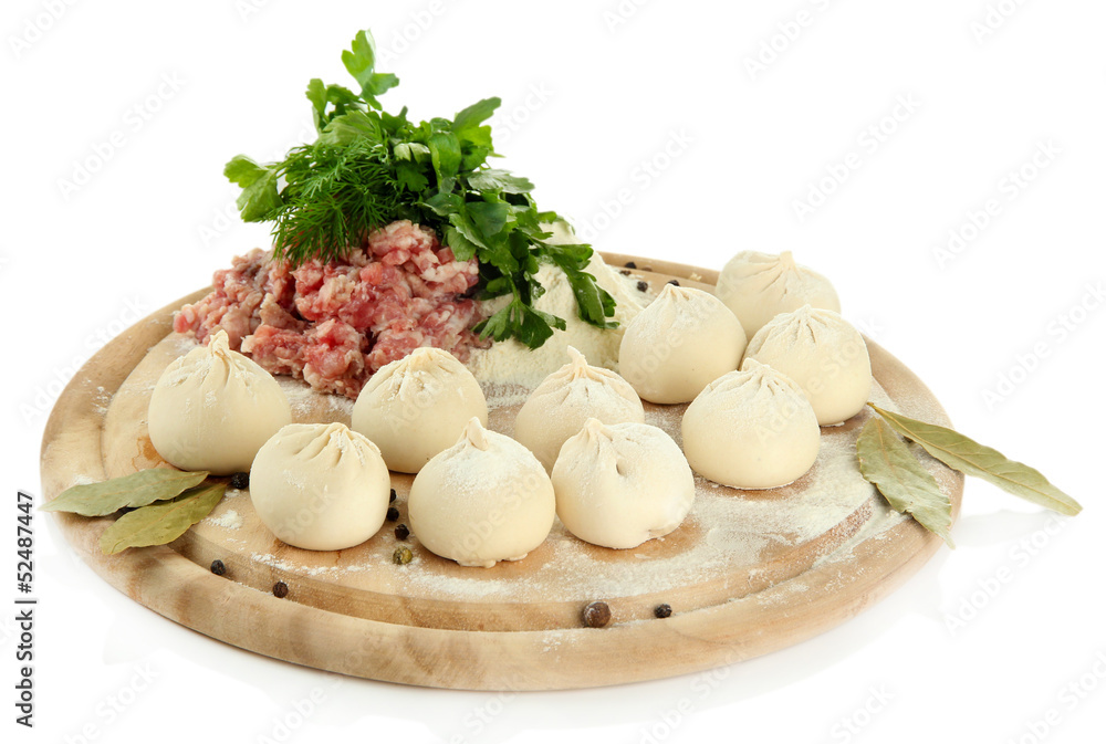 Raw Georgian khinkali Raw Georgian khinkali