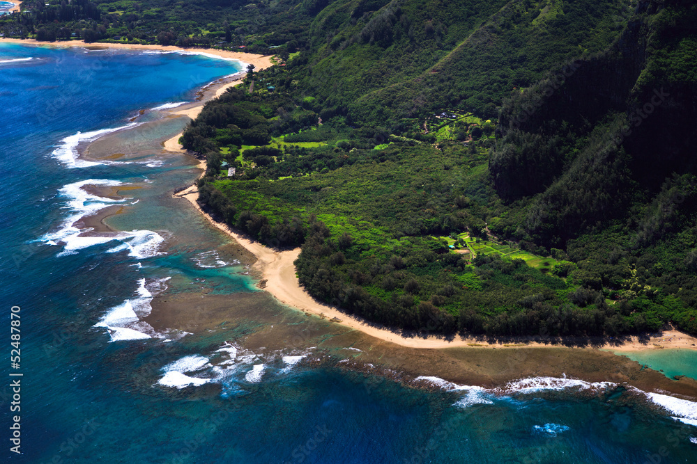 Aerial View of Kauai Coast