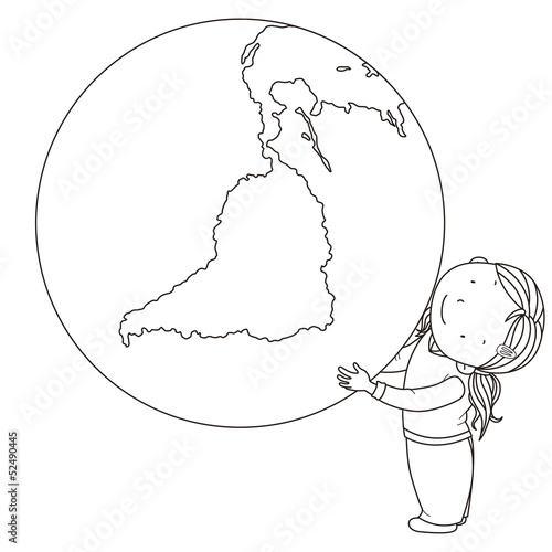 illustration of a cute child.