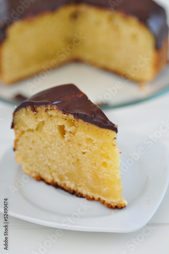 Vanillekuchen mit Schokoladenglasur