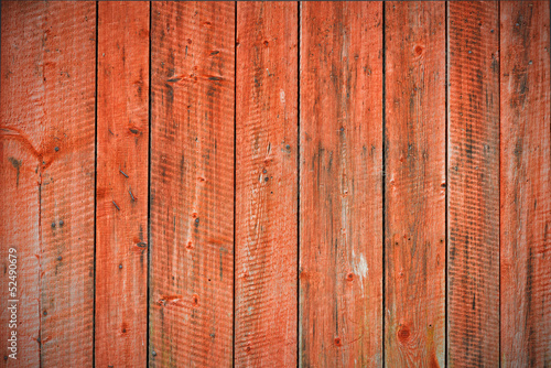 Red worn planks background