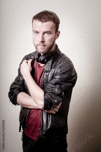 stylish hipster man portrait