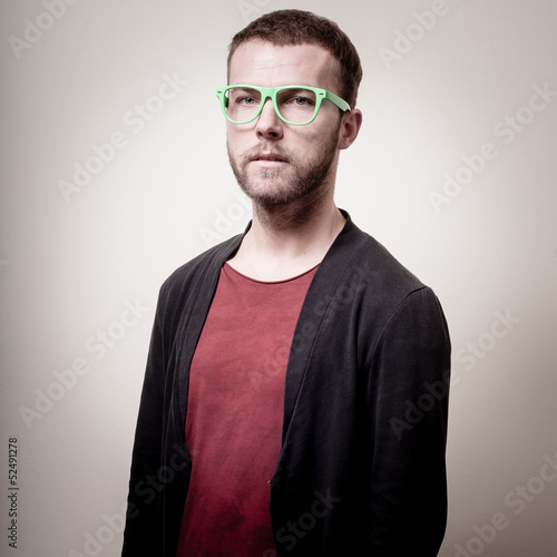 stylish hipster man portrait
