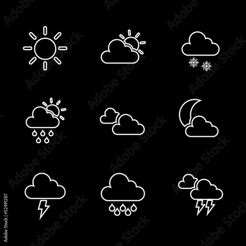 black icons weather