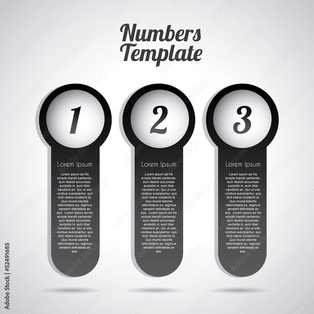 numbers template Stock Vector | Adobe Stock