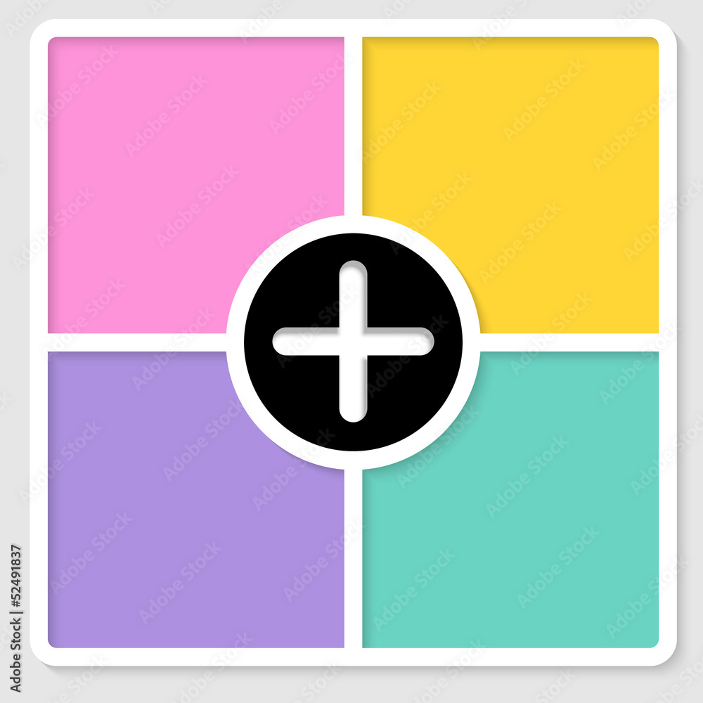 Obraz premium abstract frame with plus