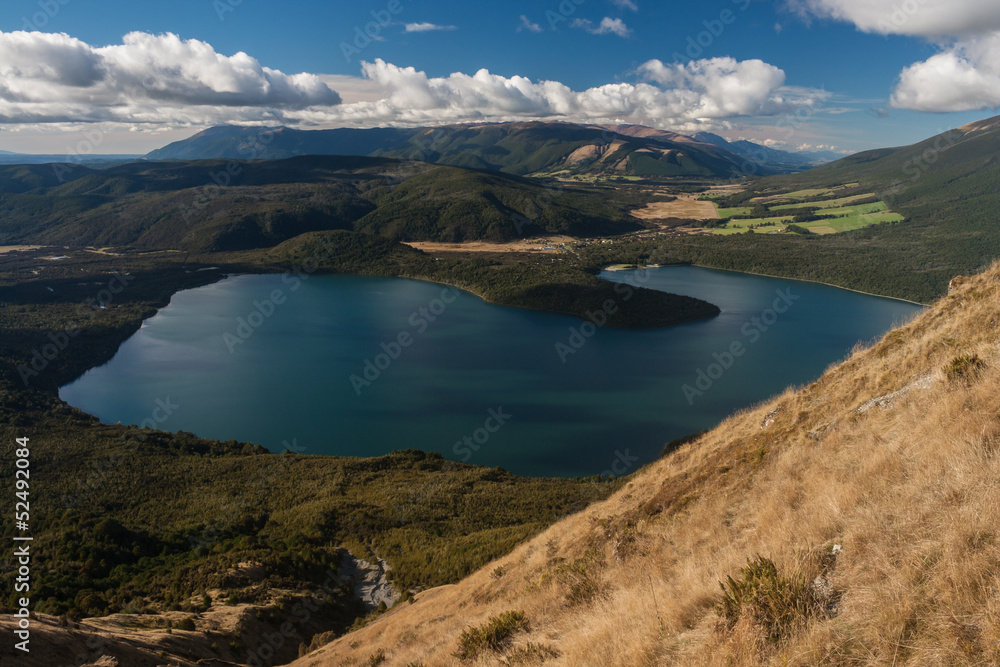 aerial view of lake Rotoiti in Nelson Lakes National Park