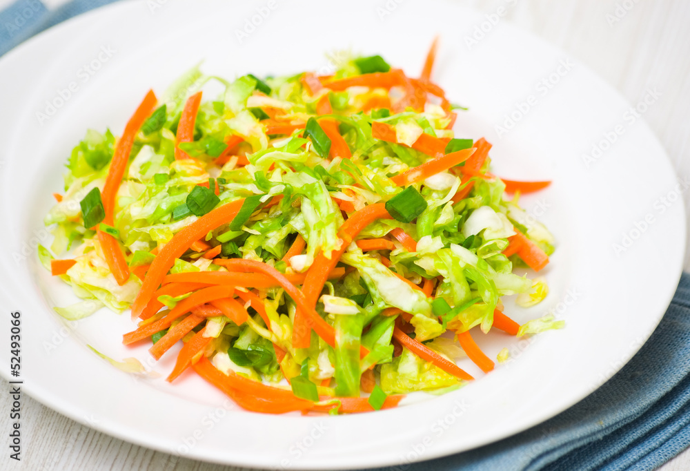fresh vegetables salad with cabbage and carrot fresh vegetables salad with cabbage and carrot