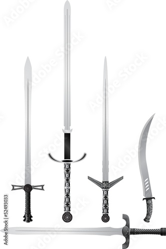 set of medieval swords