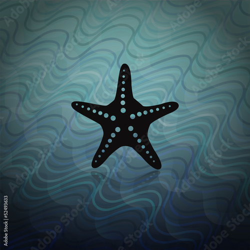 Sea background with starfish