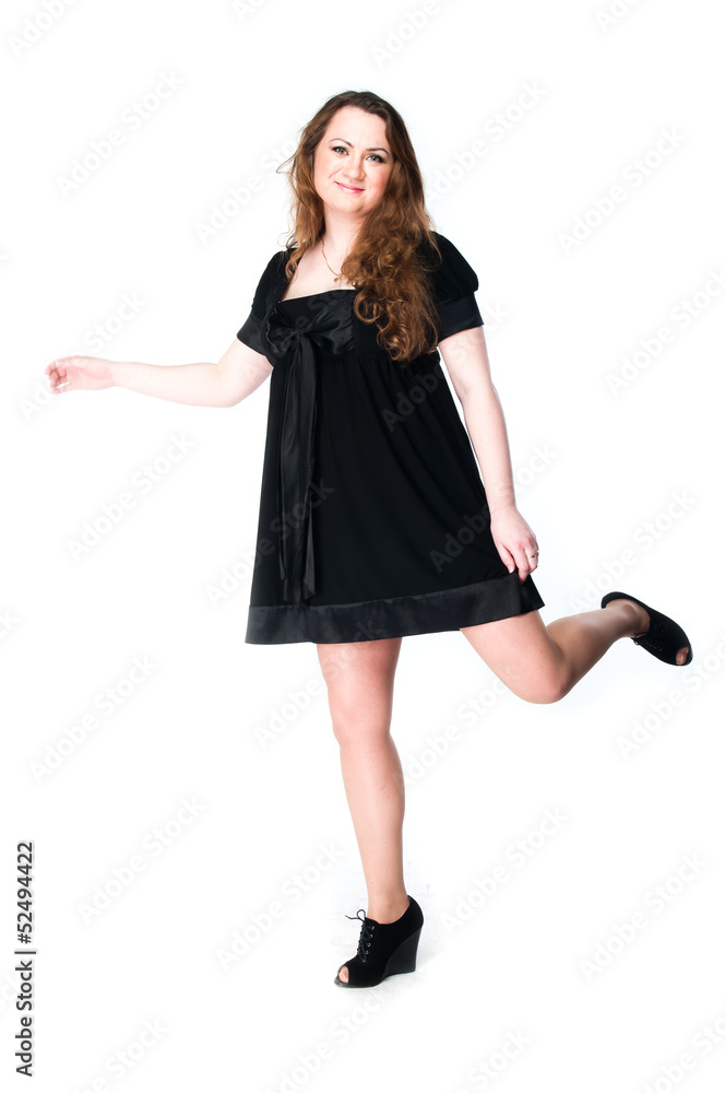beautiful and young woman on an isolated white background beautiful and young woman on an isolated white background