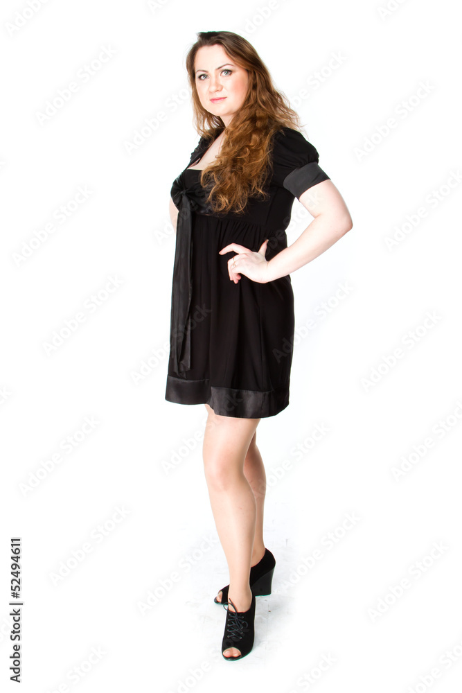 beautiful and young woman on an isolated white background beautiful and young woman on an isolated white background