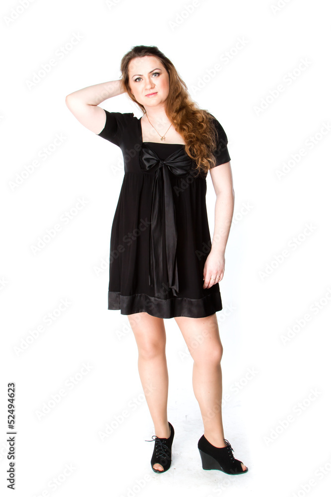 beautiful and young woman on an isolated white background beautiful and young woman on an isolated white background
